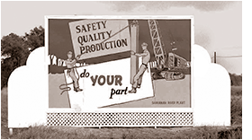 Safety sign at Savannah River Plant c1966