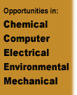 Opportunities in: Chemical, Computer, Electrical, Environmental, and Mechanical Engineering