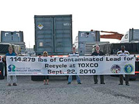 114,279 lbs. of contaminated lead recycled