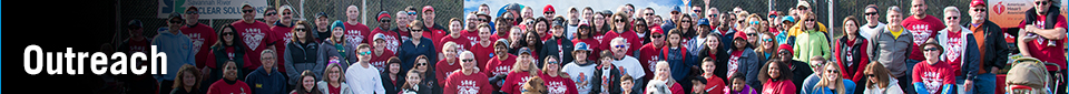 Outreach banner featuring the 2018 SRNS Heart Walk team